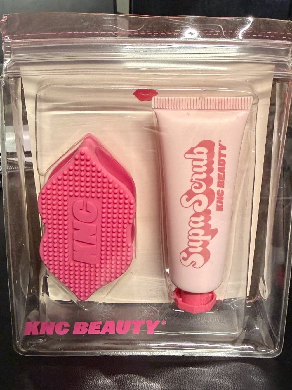 KNC Beauty Supa Scrub Set - Brand New in Clear Travel Pouch